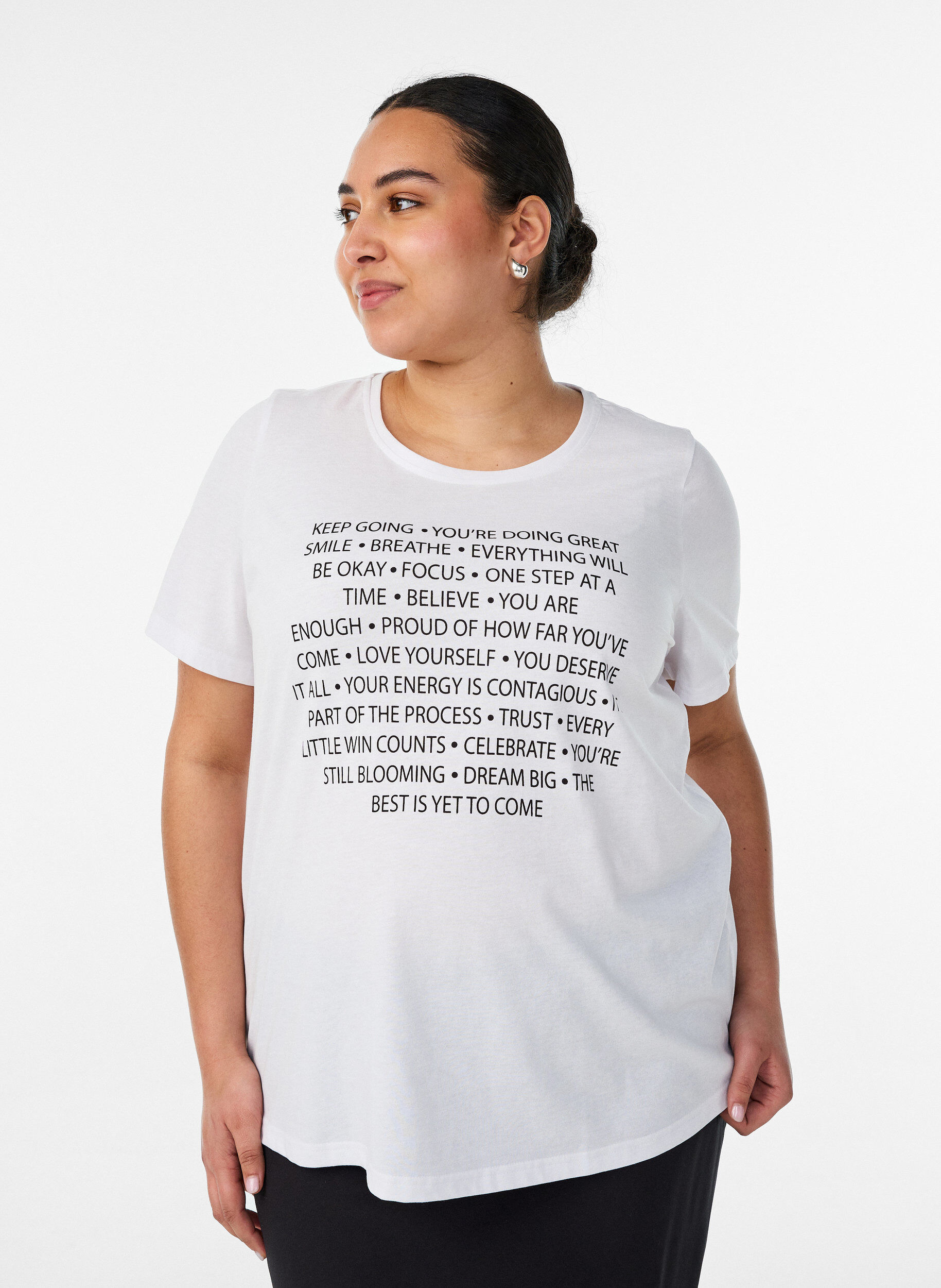 ZizziT-Shirt mit Print, Wei&szlig;, Model image number 0