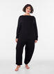 Nacht-Top aus Viskose mit langen &Auml;rmeln, Schwarz, Model image number 1