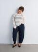Bluse aus Spitze mit langen &Auml;rmeln, Vanille, Model image number 1