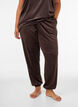 Lockere Hose aus Velours, Braun, Model image number 0