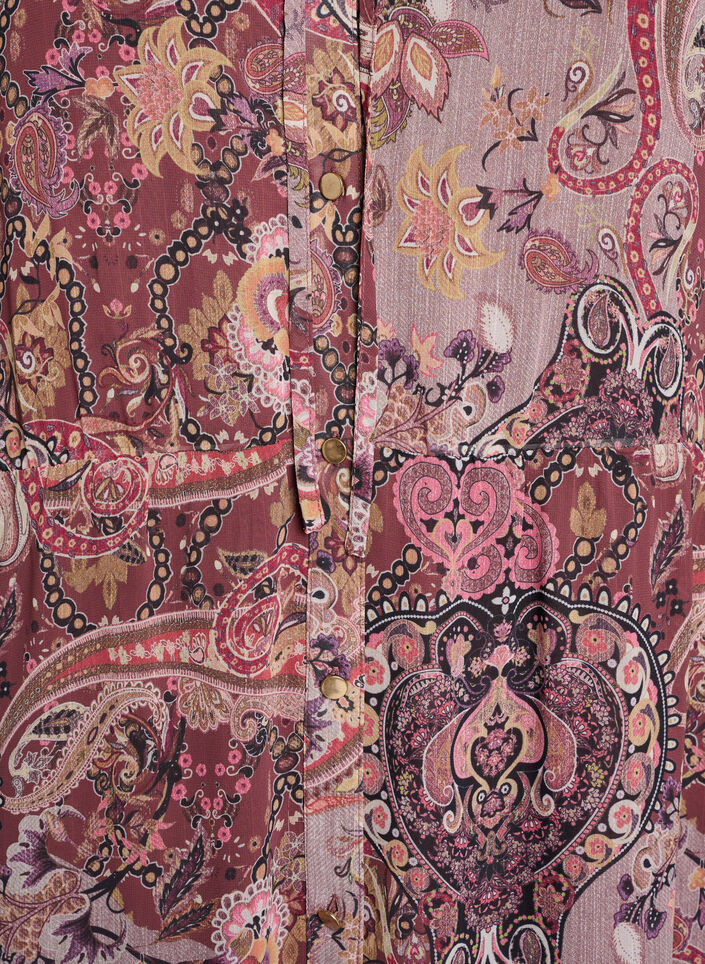 Midikleid mit Paisley-Muster und elastischem Bund, Lila, Packshot image number 2