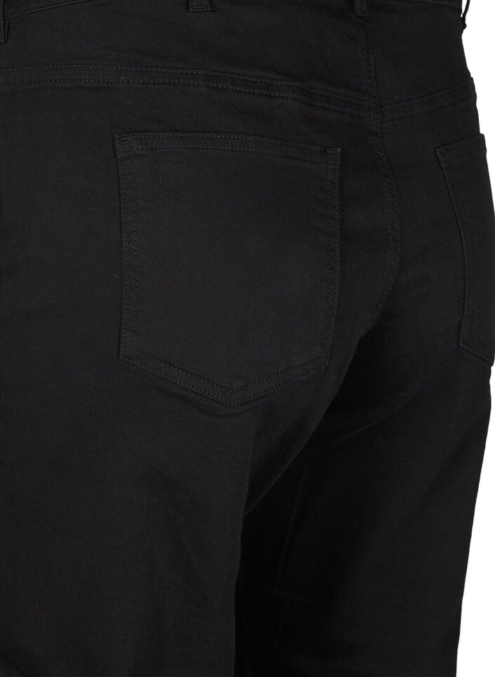 Gek&uuml;rzte Vera Jeans mit geradem Bein, Schwarz, Packshot image number 3