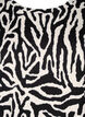 Kurz&auml;rmlige Bluse mit Zebraprint, Schwarz, Packshot image number 2