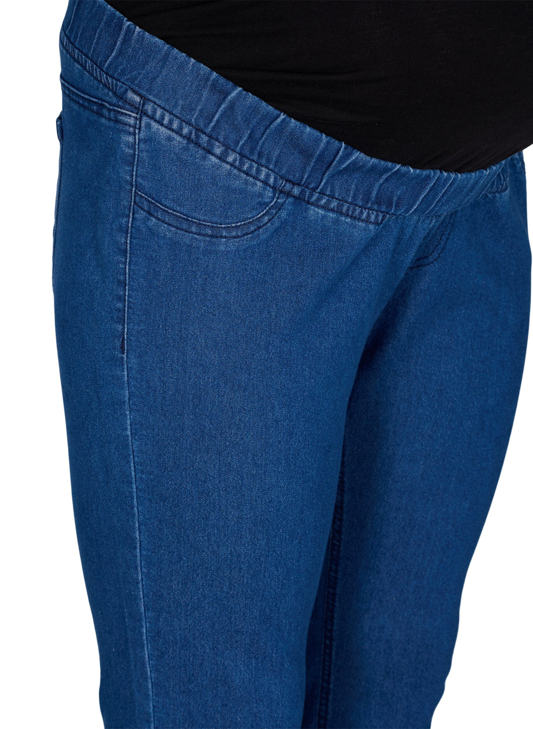 ZizziSchwangerschafts-Jeggings mit Taschen hinten, Blau, Packshot image number 2