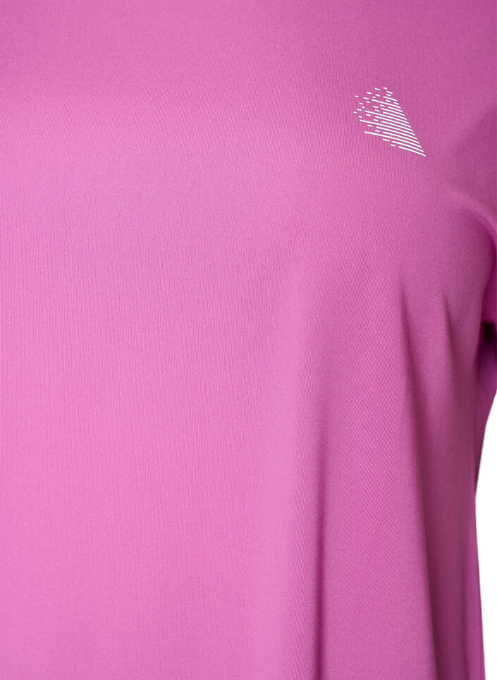 Einfarbiges Trainings-T-Shirt, Lila, Packshot image number 2