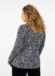 Langärmlige Bluse mit Leopardenmuster, Grau, Model image number 2
