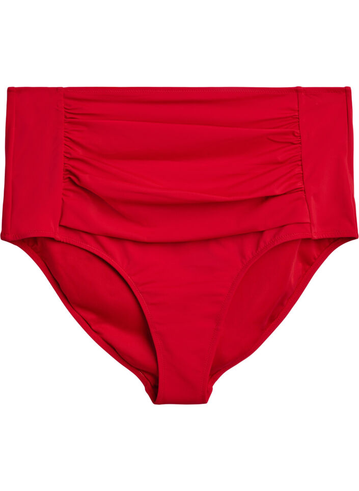 Bikini-Unterteil mit hoher Taille, Rot, Packshot image number 0