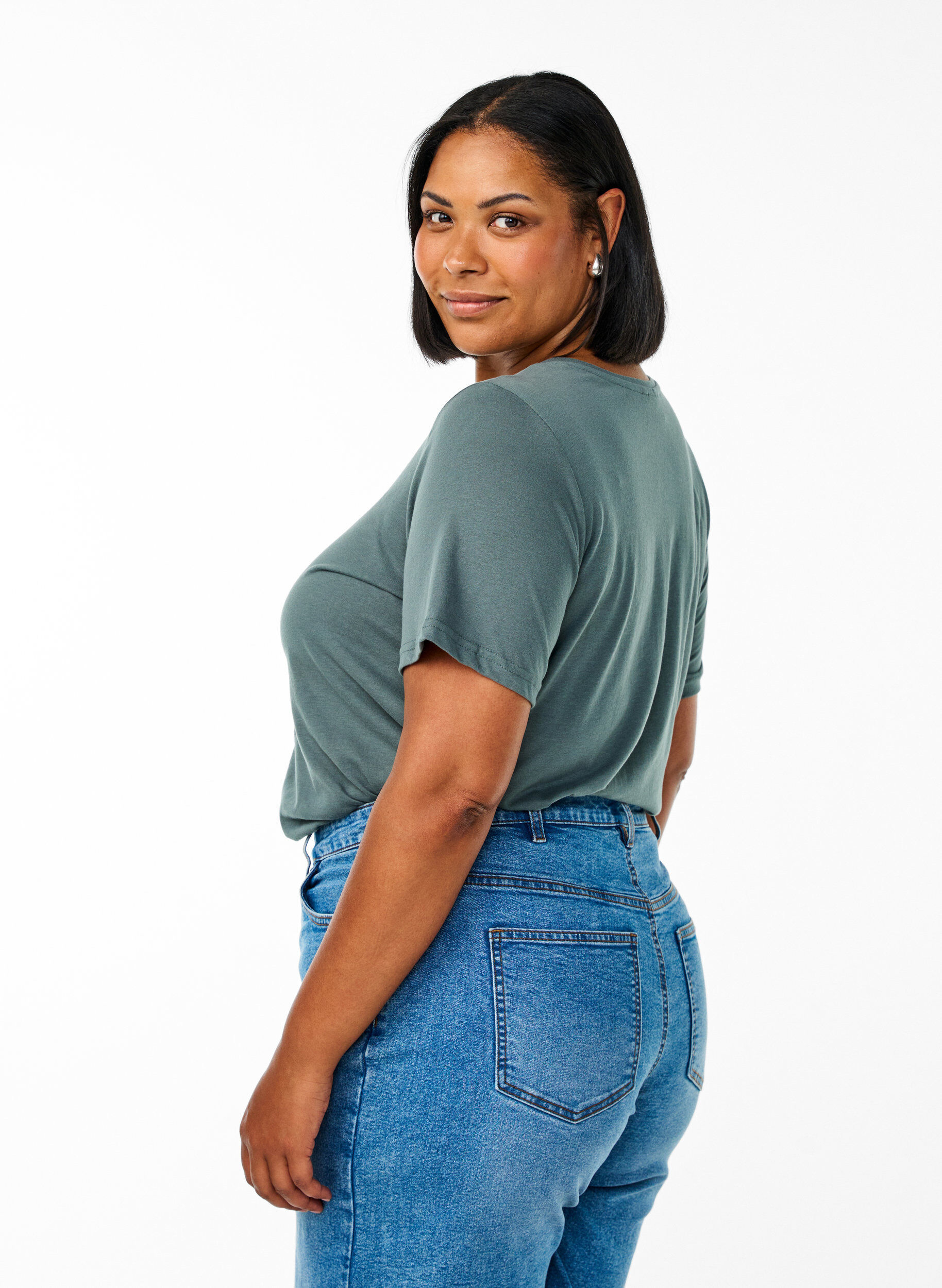 ZizziFLASH - T-Shirt mit Print, Gr&uuml;n, Model image number 2