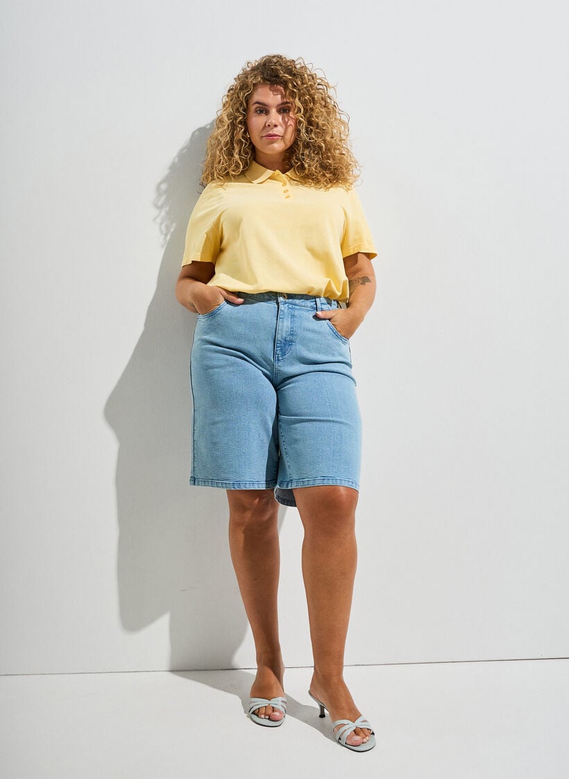 Poloshirt mit kurzen &Auml;rmeln, Gelb, Image image number 0