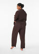 Gerippte Jerseyhose mit hoher Taille, Braun, Model image number 1
