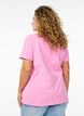 Einfarbiges Basic-T-Shirt aus Baumwolle, Pink, Model image number 2