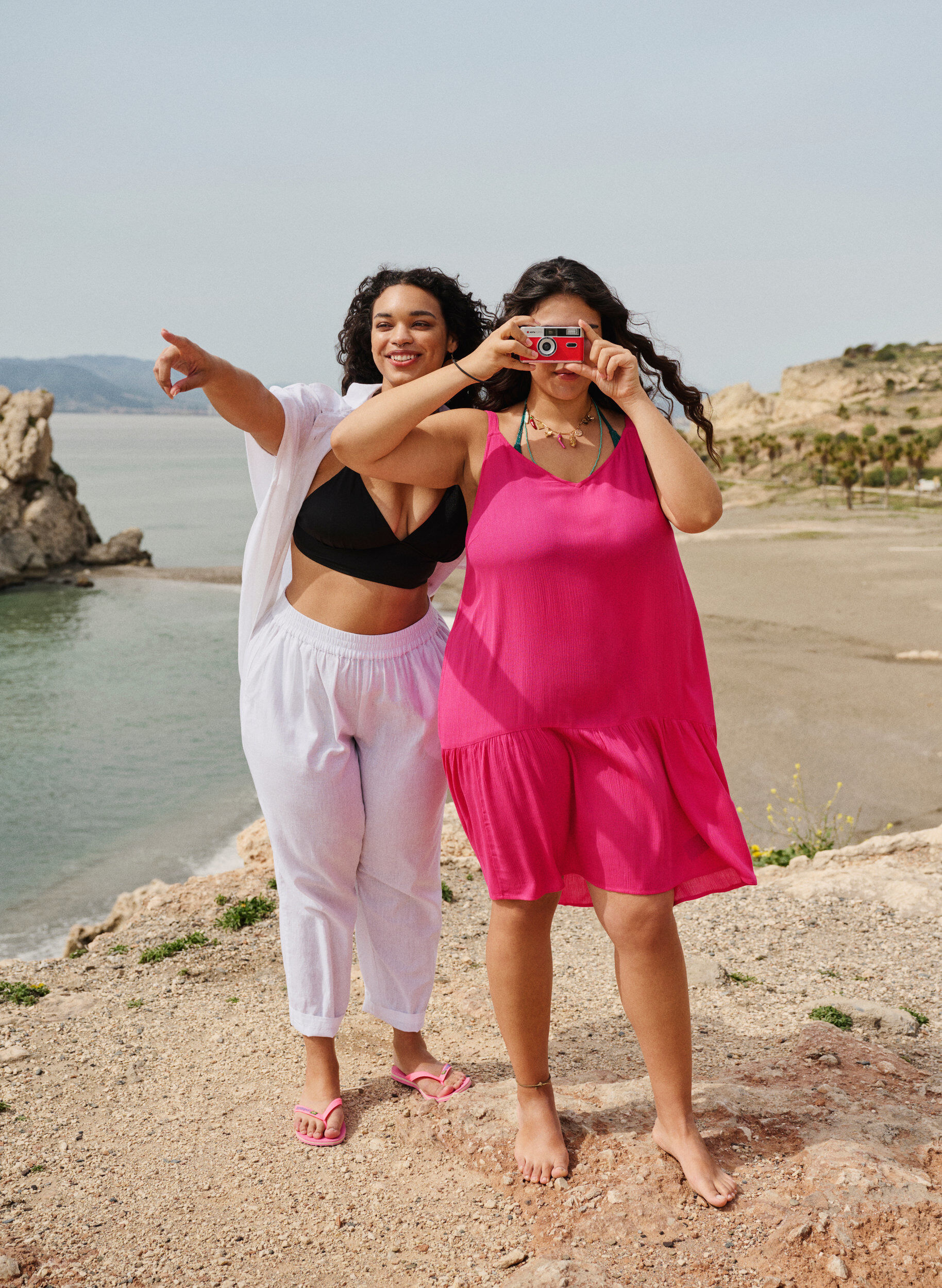 ZizziSommerkleid aus Viskose mit Tr&auml;gern, Raspberry Sorbet, Image image number 0