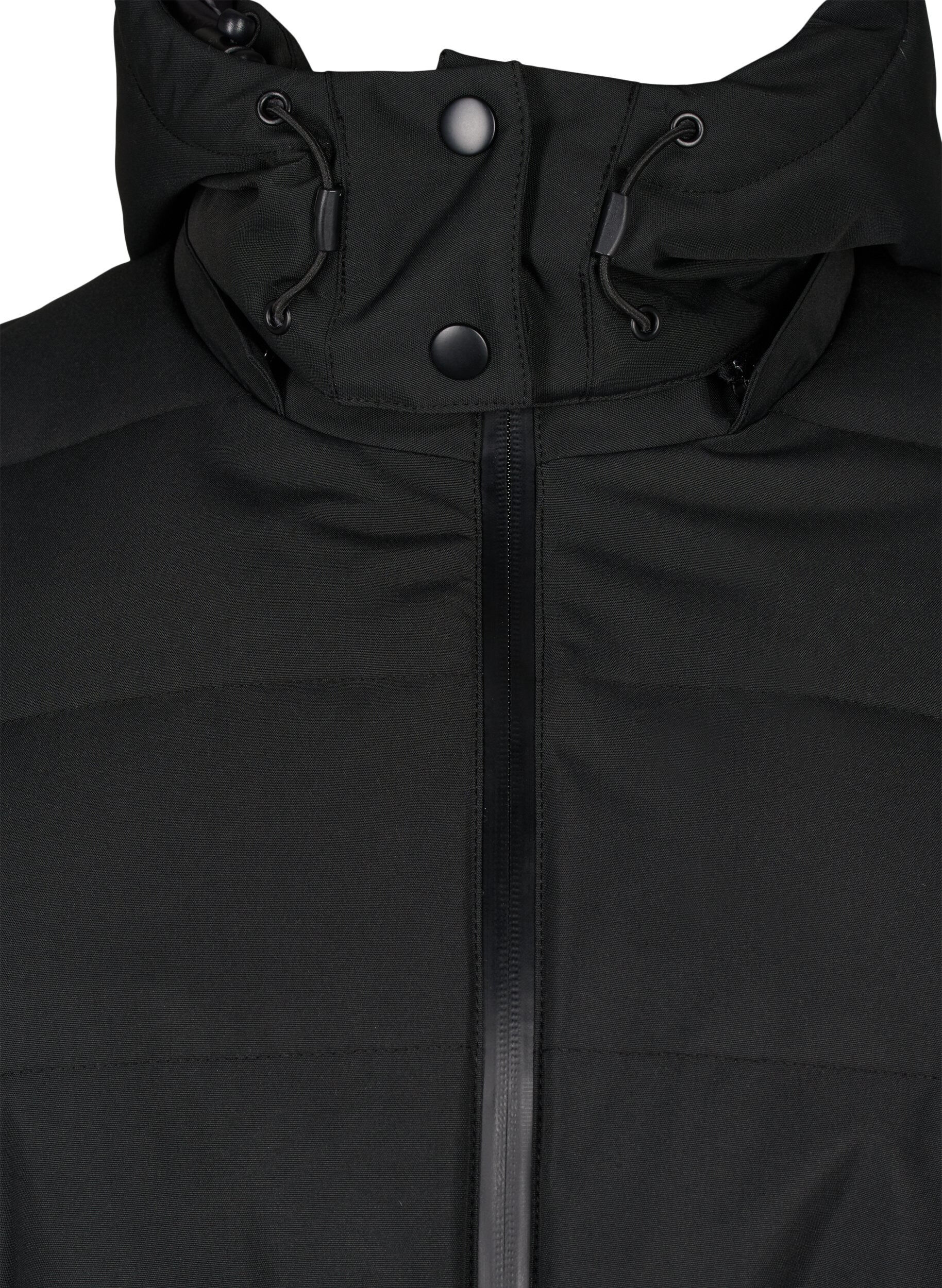 ZizziSki-Jacke mit Kapuze und G&uuml;rtel, Black, Packshot image number 2