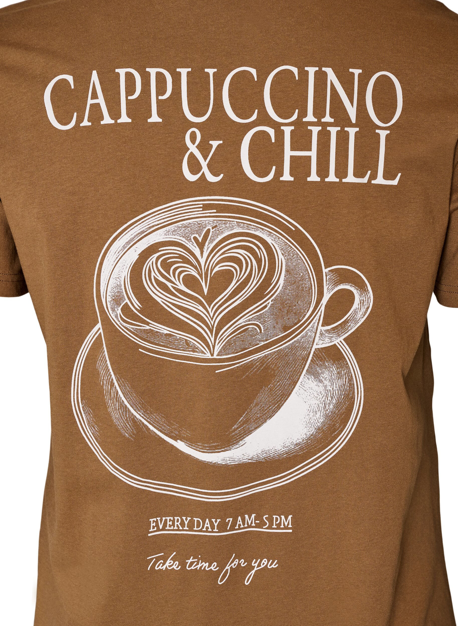 ZizziT-Shirt aus Baumwolle mit Print, Braun, Packshot image number 3