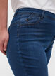 Super Slim Amy Jeans mit hoher Taille, Blau, Model image number 3