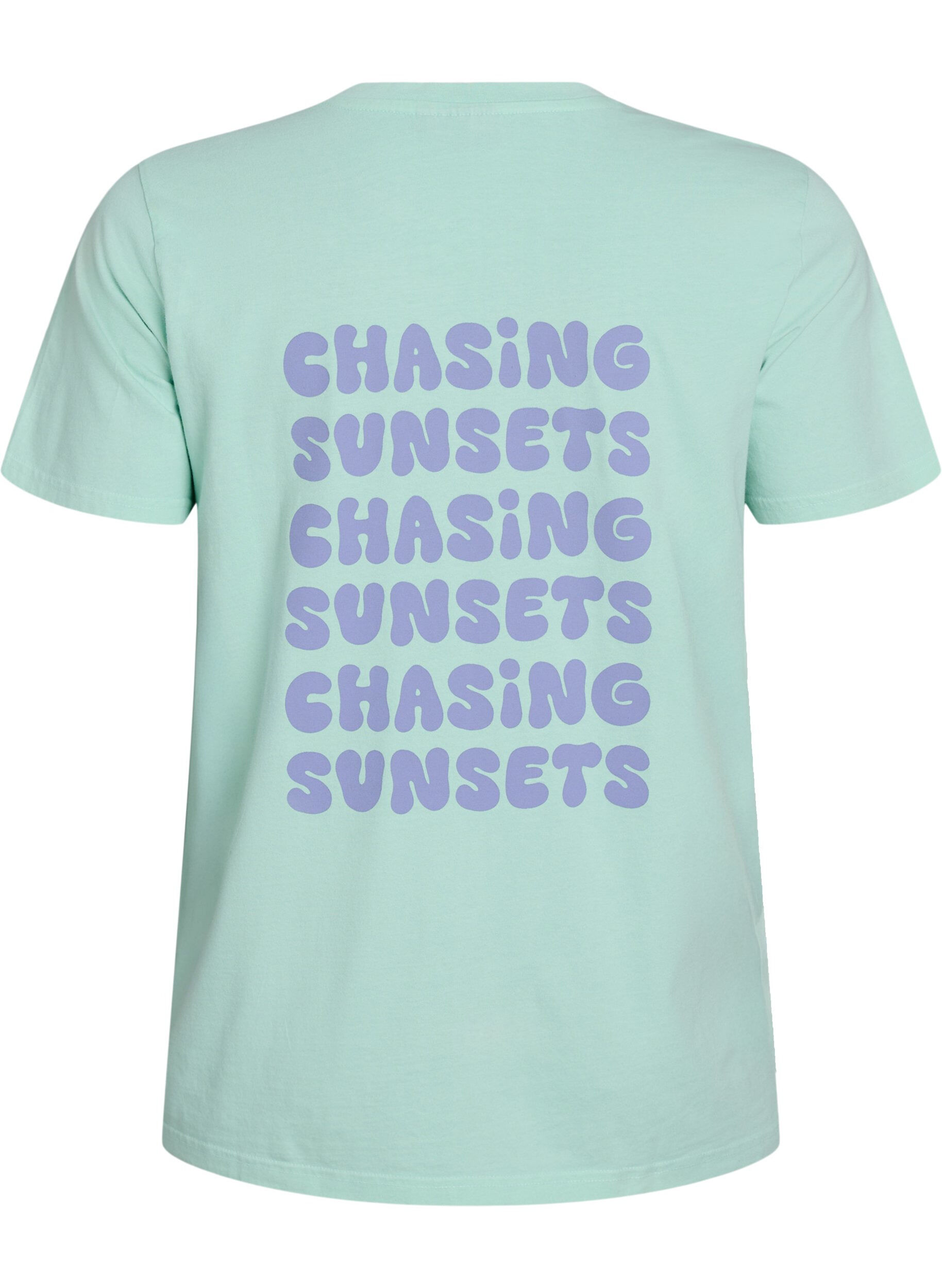 ZizziT-Shirt aus Bio-Baumwolle mit R&uuml;ckenprint, Gr&uuml;n, Packshot image number 1