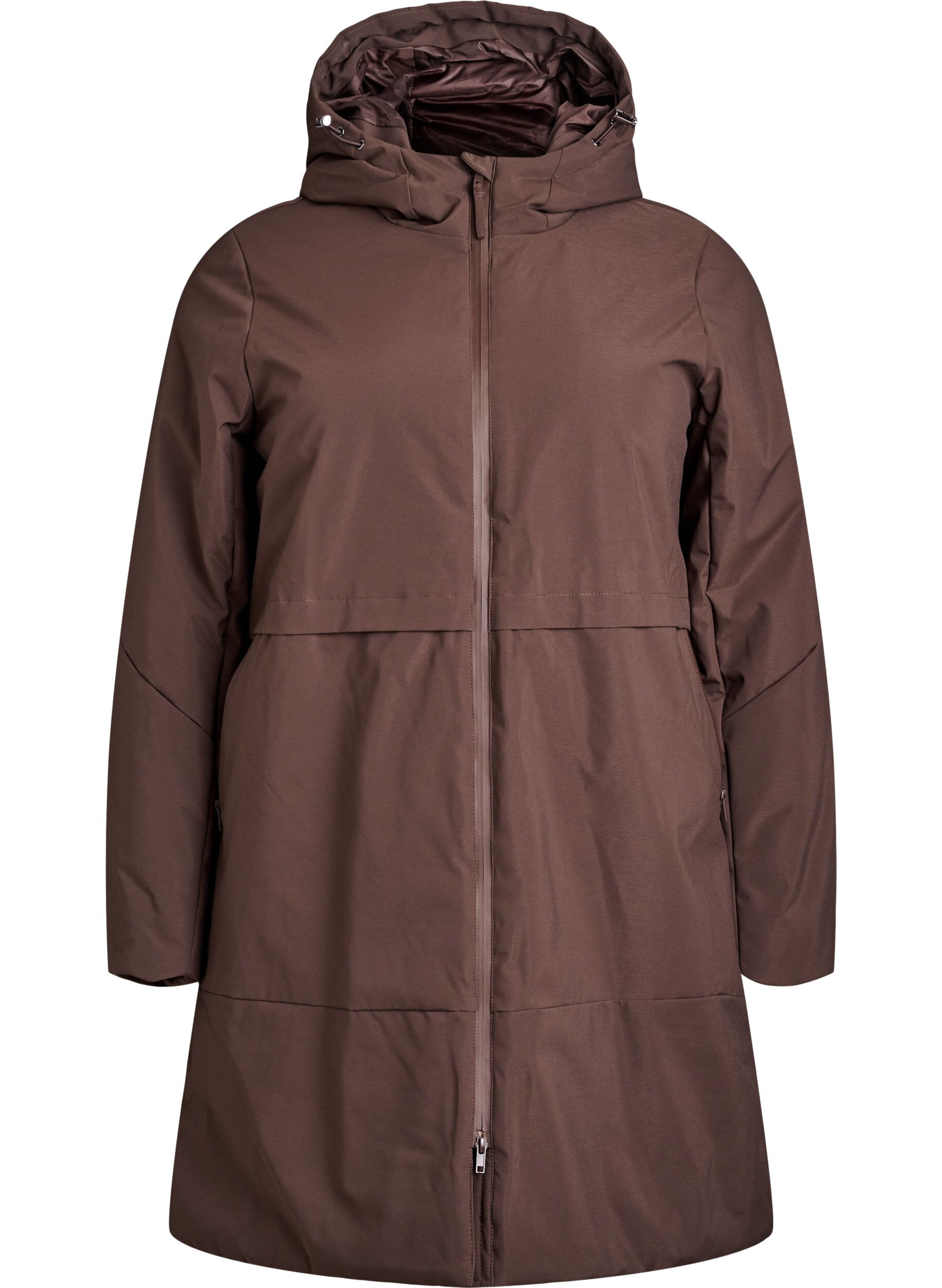 ZizziWinterjacke mit verstellbarer Taille, Braun, Packshot image number 0