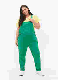 Farbiger Jeans-Overall, Holly Green, Model