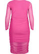 Eng anliegendes Kleid mit Drapierungen, Fuchsia Red, Packshot image number 1
