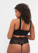 2er-Pack Tanga mit breitem Spitzenrand, Black, Model image number 1