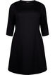 A-f&ouml;rmiges Kleid mit 3/4-&Auml;rmeln, Schwarz, Packshot image number 0