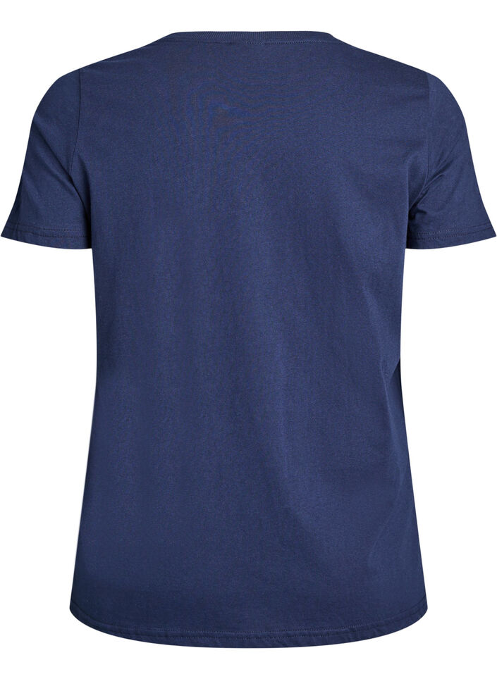 Weihnachts-T-Shirt aus Bio-Baumwolle, Blau, Packshot image number 1