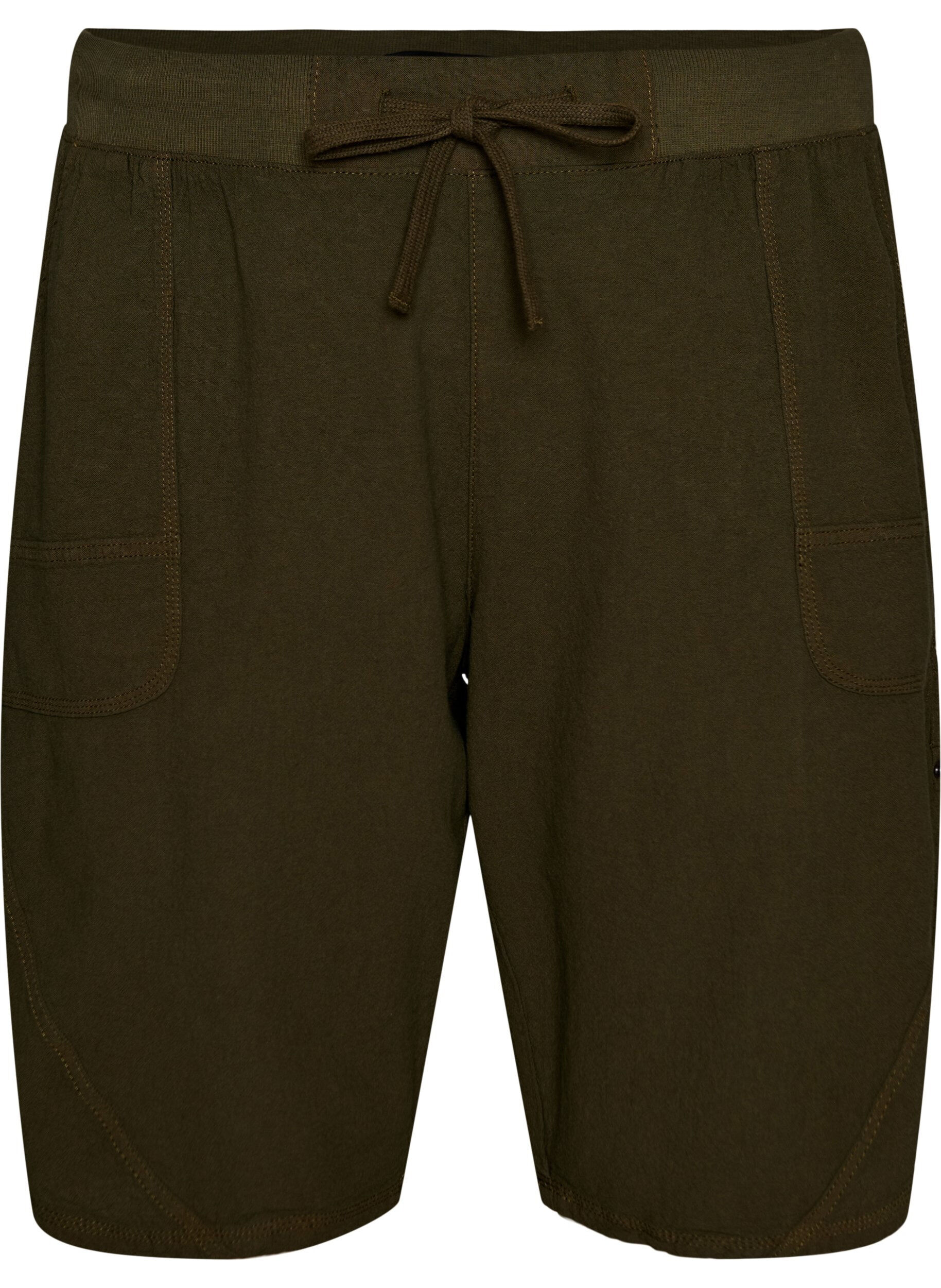 ZizziLockere Shorts aus Baumwolle mit Taschen, Gr&uuml;n, Packshot image number 0