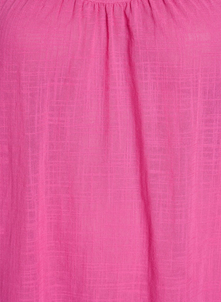 FLASH - Baumwollkleid mit Midi-Länge und Trägern, Pink, Packshot image number 2