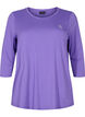 Trainingsshirt mit 3/4-&Auml;rmeln, Lila, Packshot image number 0
