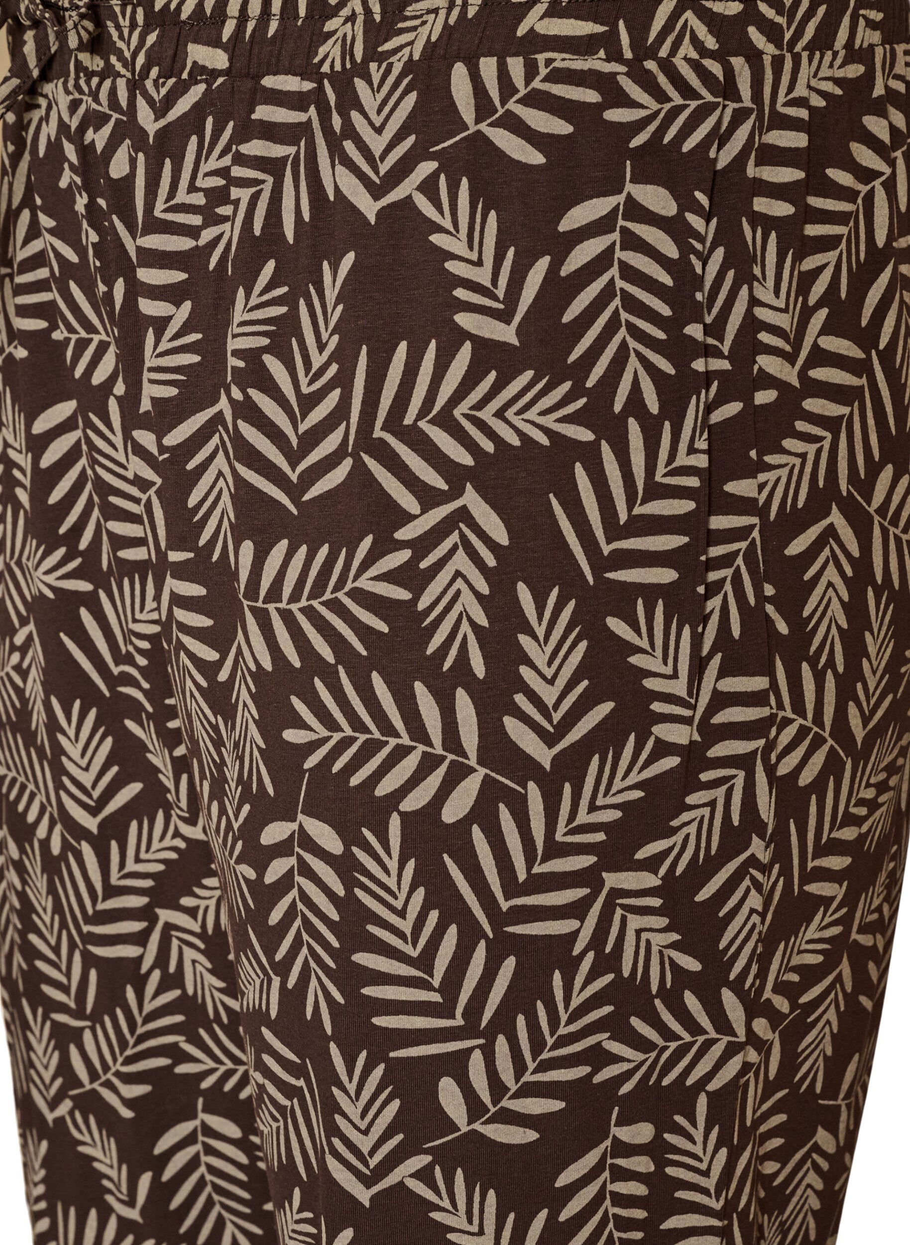 ZizziPyjamahose aus Baumwolle mit Print, Braun, Packshot image number 2