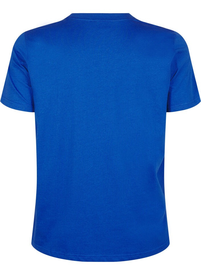 Basic-T-Shirt aus Baumwolle mit Rundhalsausschnitt, Blau, Packshot image number 1