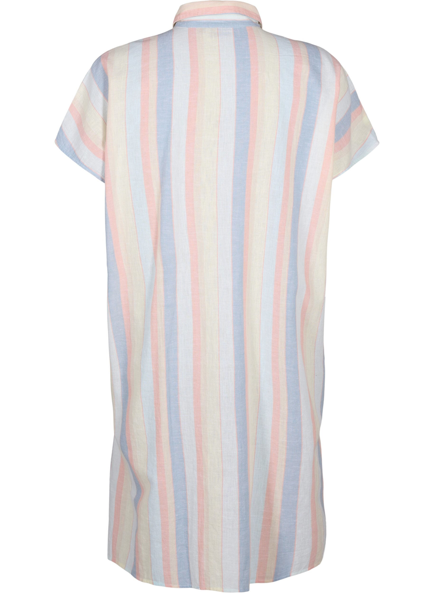 ZizziLanges Hemd aus Baumwollmischung mit Leinen, Wei&szlig;, Packshot image number 1