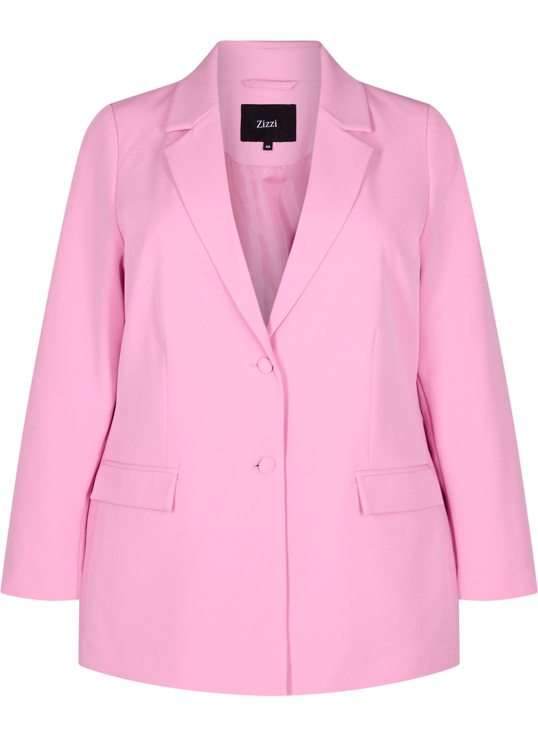 ZizziKlassischer Blazer mit Knopfverschluss, Pink, Packshot image number 0