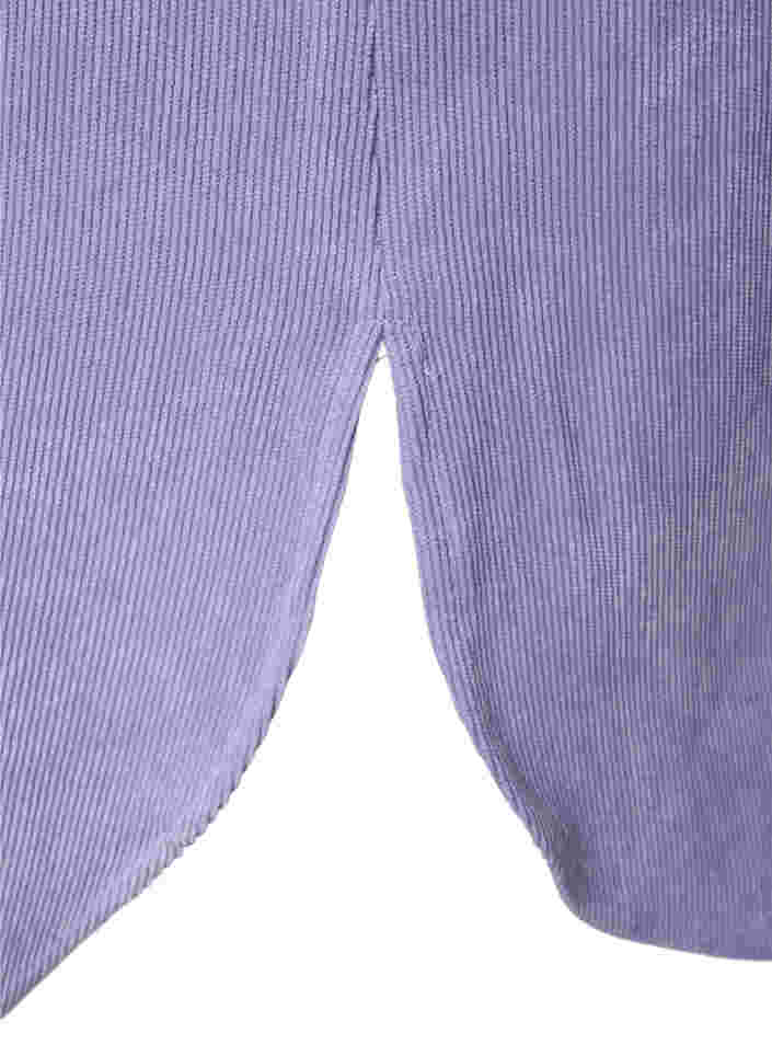 Cordkleid mit 3/4-Ärmeln und Knöpfen, Wisteria, Packshot image number 3