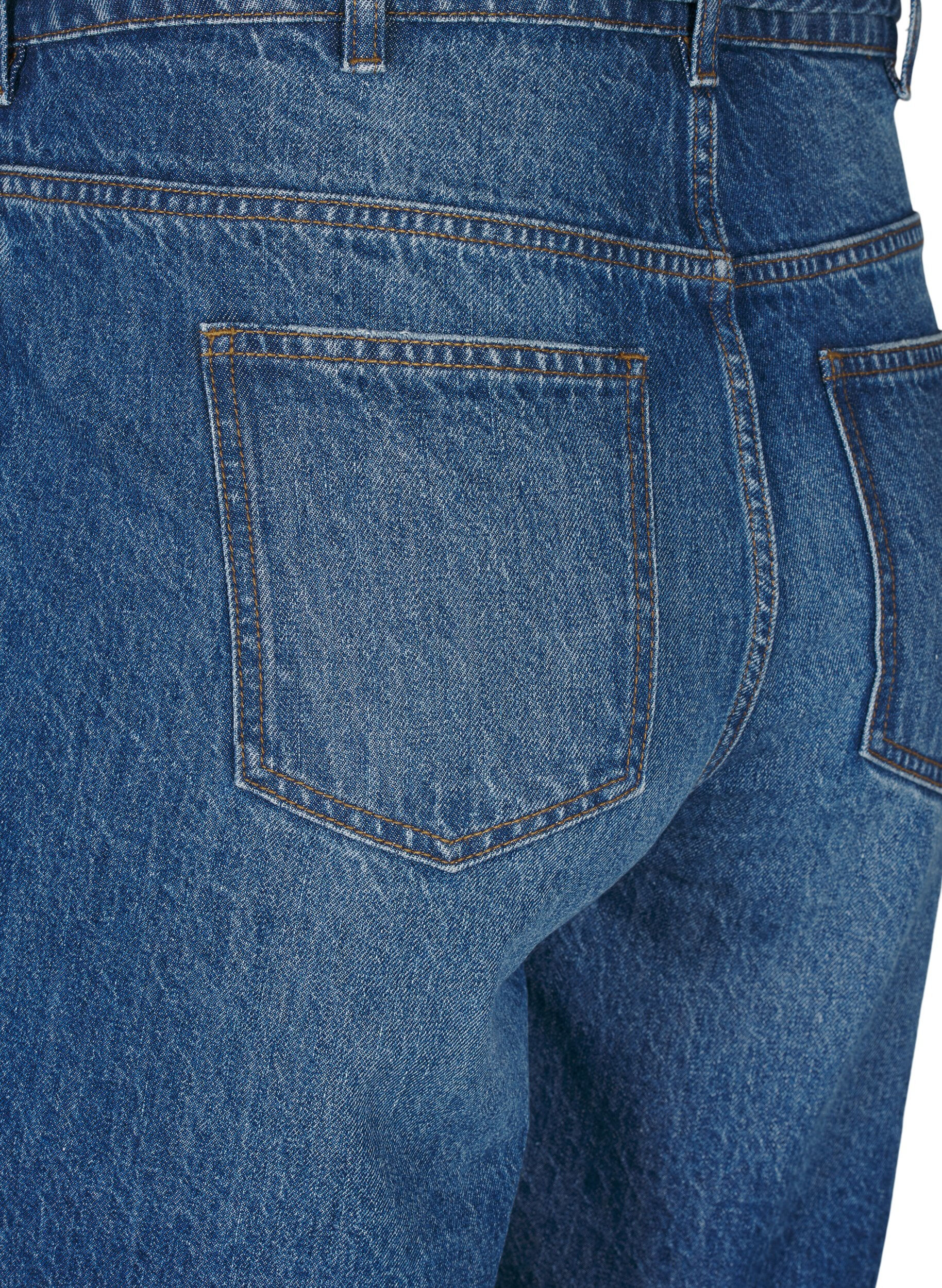 ZizziSlim fit Jeansshorts mit Bindeg&uuml;rtel, Blau, Packshot image number 3