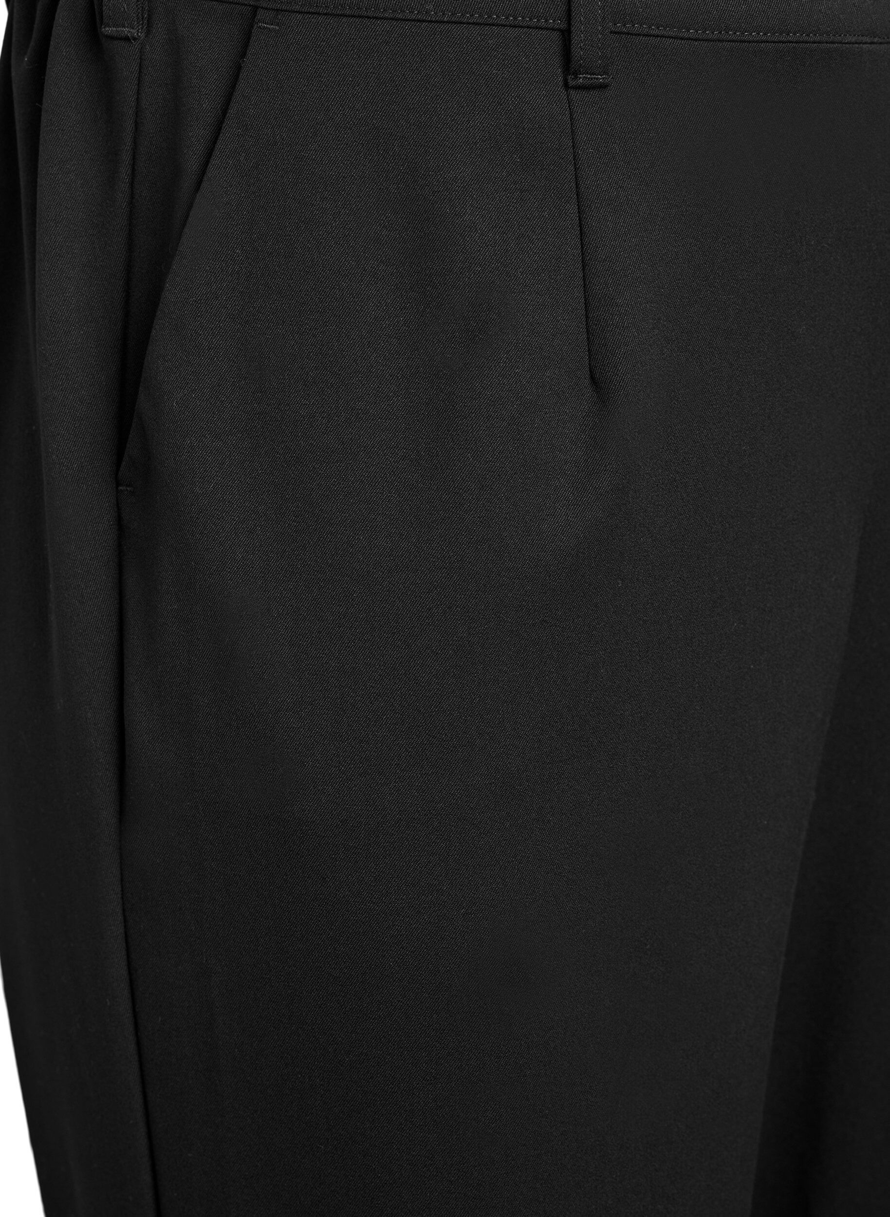 ZizziHose mit hoher Taille und elastischem Bund hinten, Schwarz, Packshot image number 2