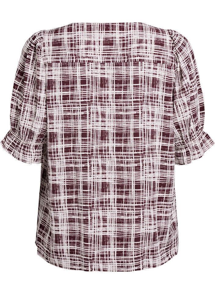 Bluse mit 1/2 Ärmeln, Dunkles Bordeaux, Packshot image number 1