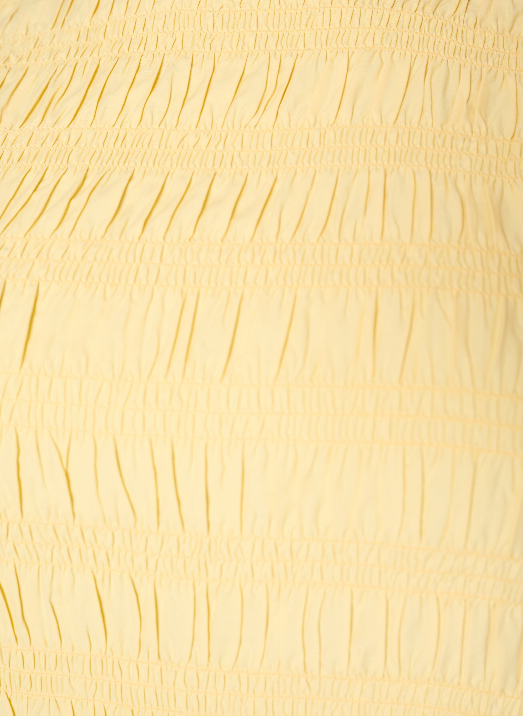 ZizziSmocktop mit U-Boot-Ausschnitt und Peplumsaum, Gelb, Packshot image number 2