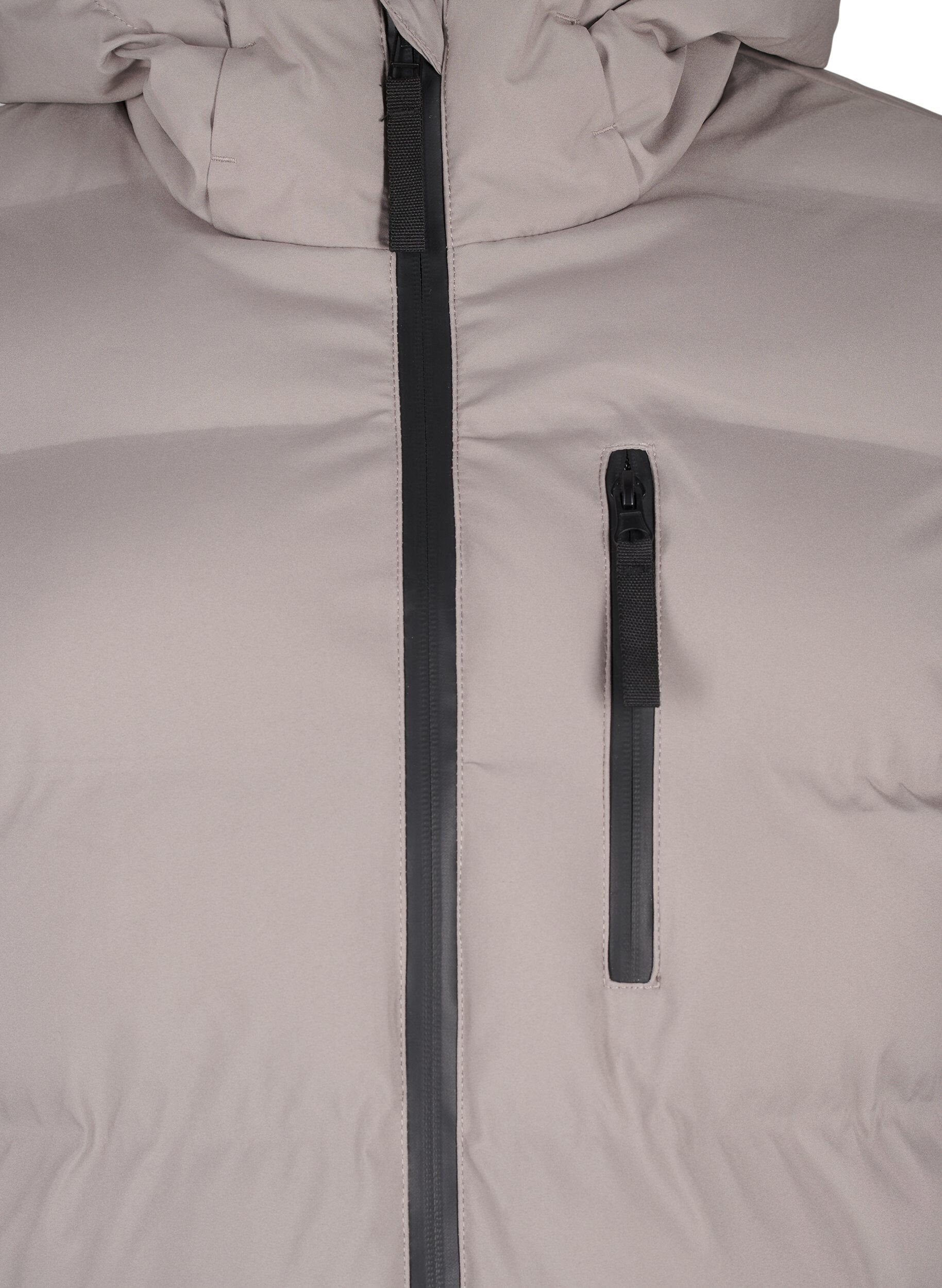 ZizziPuffermantel mit Kapuze und Taschen, Beige, Packshot image number 2