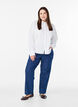 Nadelstreifenjeans mit gerader Passform, Blau, Model image number 0