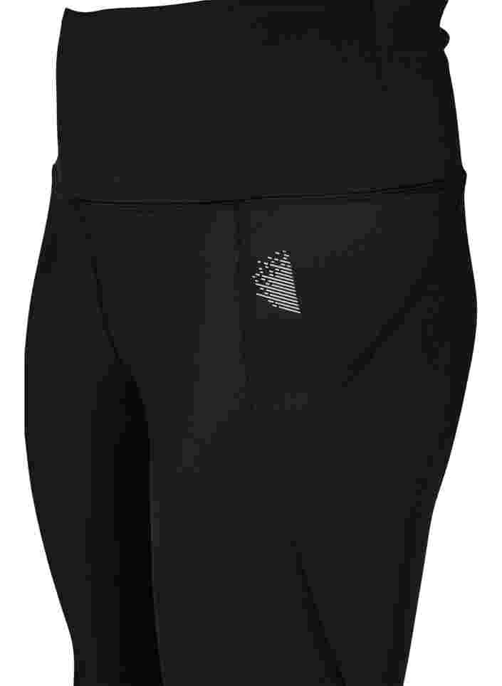 kurzgeschnittene Leggings mit Mesh-Muster, Black, Packshot image number 2
