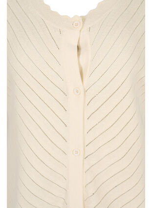 Strickjacke mit kurzen Ärmeln, Warm Off-white, Packshot image number 2