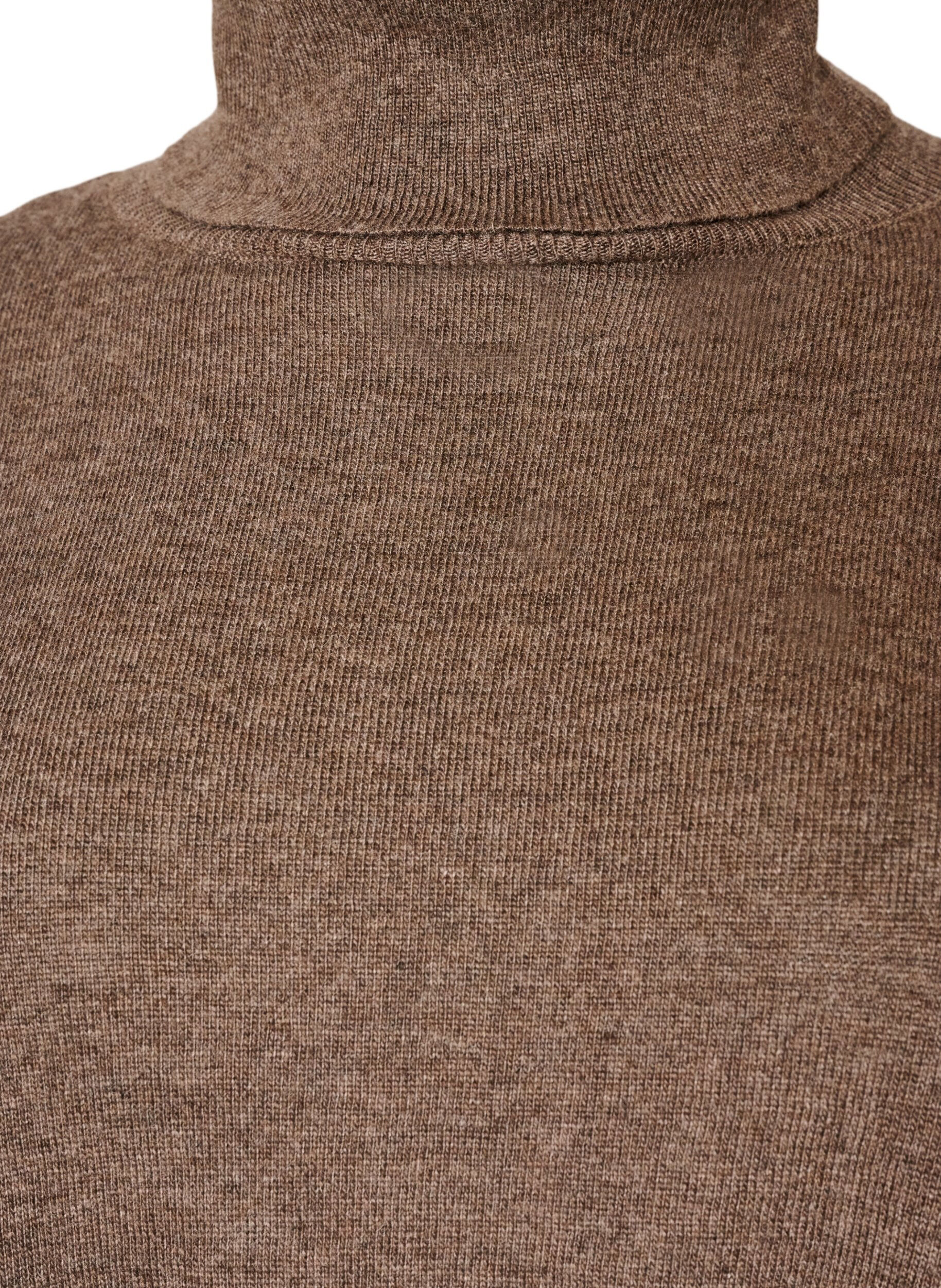 ZizziRollkragenpullover mit lockerer Passform, Braun, Packshot image number 2