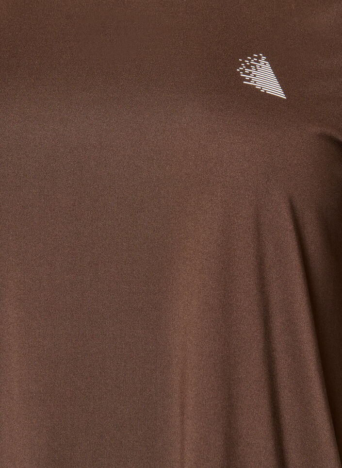 Trainingsshirt mit 3/4-&Auml;rmeln, Braun, Packshot image number 2