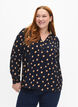 FLASH – Langärmlige Bluse mit Druck, Blue Double Dot, Model image number 0