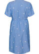 Hemdblusenkleid aus Baumwolle mit gestickten Blumen, Blau, Packshot image number 1