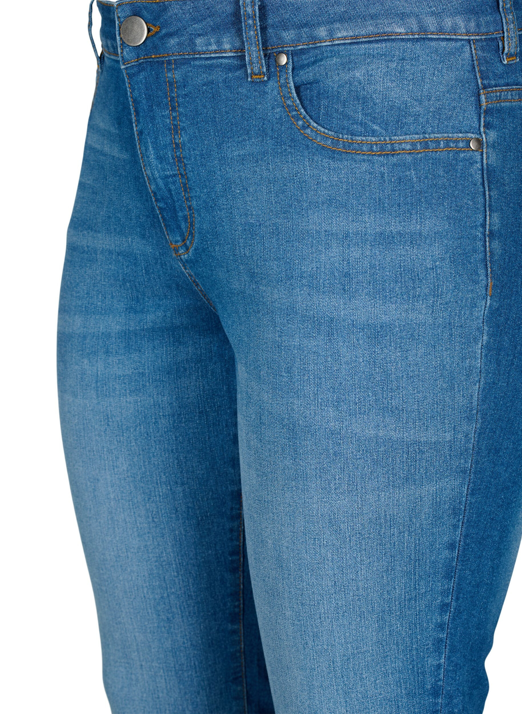 ZizziEmily Jeans mit regul&auml;rer Taille und schlankem Schnitt, Blue denim, Packshot image number 2