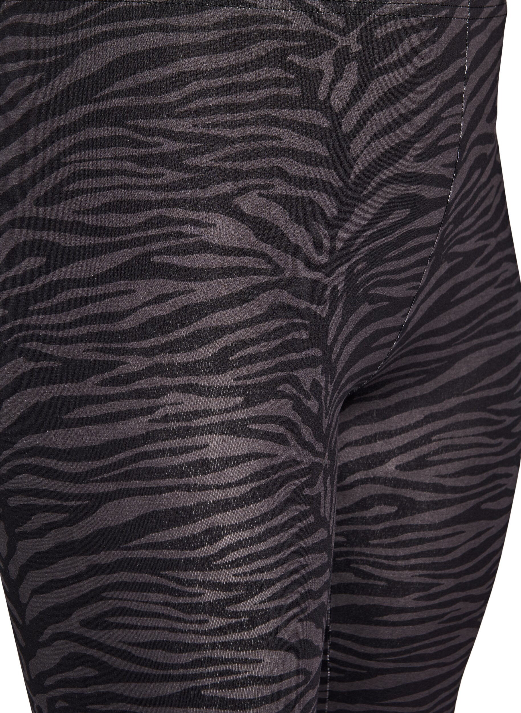 ZizziViskose Leggings mit Druck, Schwarz, Packshot image number 2
