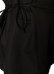 Bluse aus einer Baumwollmischung mit V-Ausschnitt und Bindeband, Schwarz, Packshot image number 3