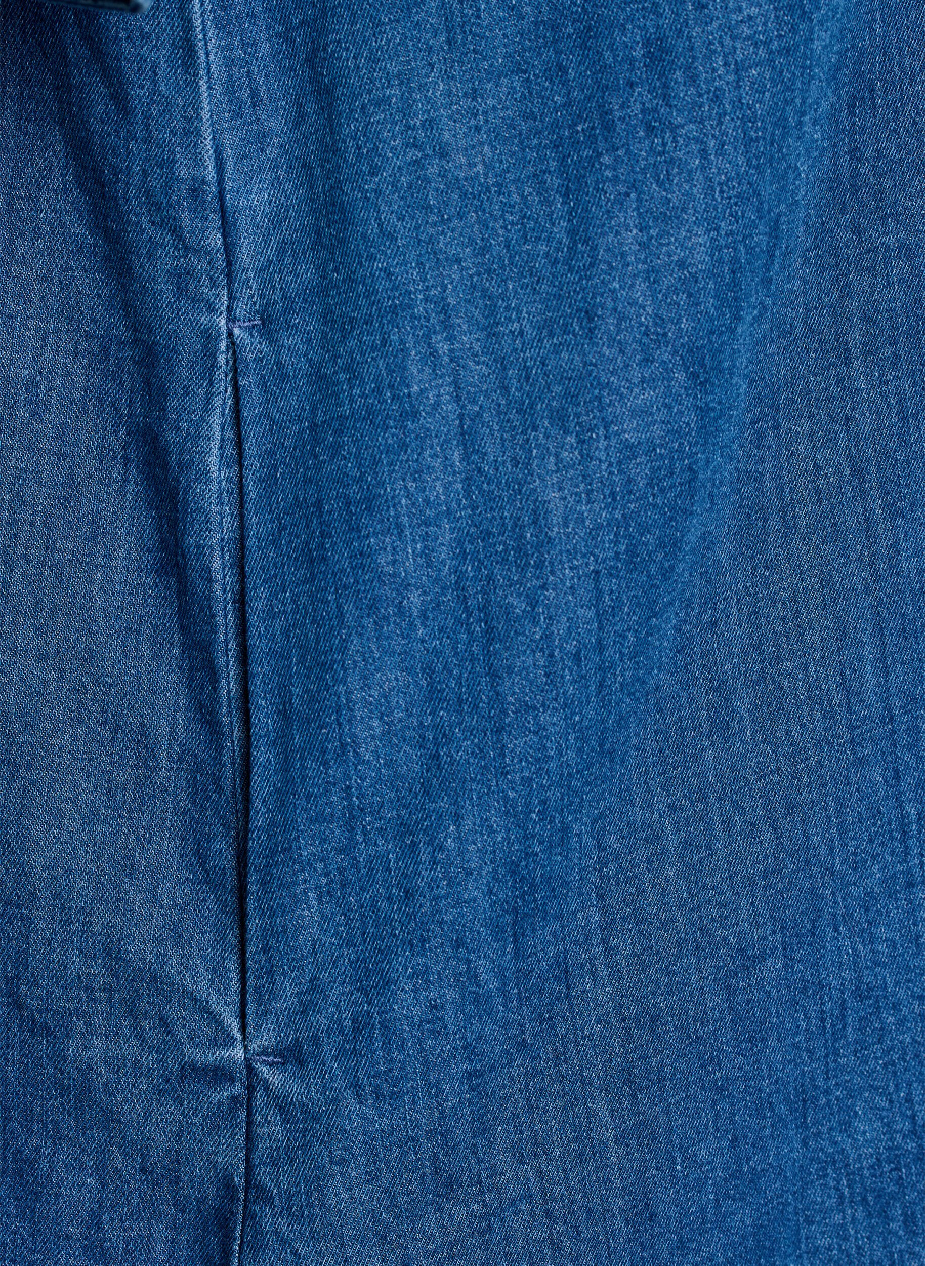 ZizziJeanskleid mit Kn&ouml;pfen und Bindedetail, Blau, Packshot image number 3